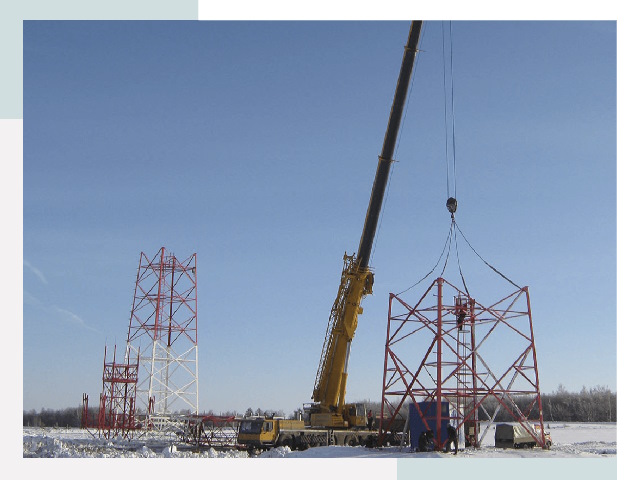 Монтаж вышек связи в Мончегорске