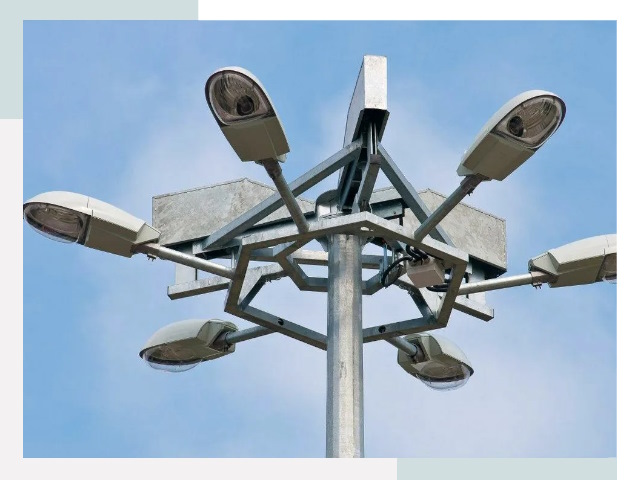 Монтаж осветительных мачт в Мончегорске