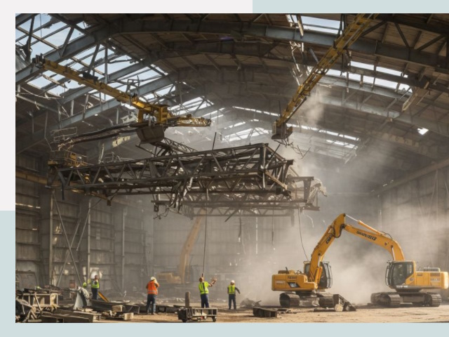 Демонтаж ангаров в Мончегорске от 606 руб. за м²