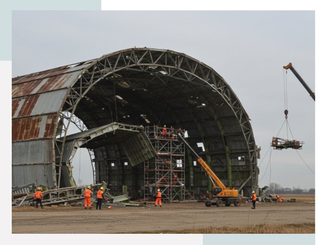 Демонтаж ангаров в Мончегорске